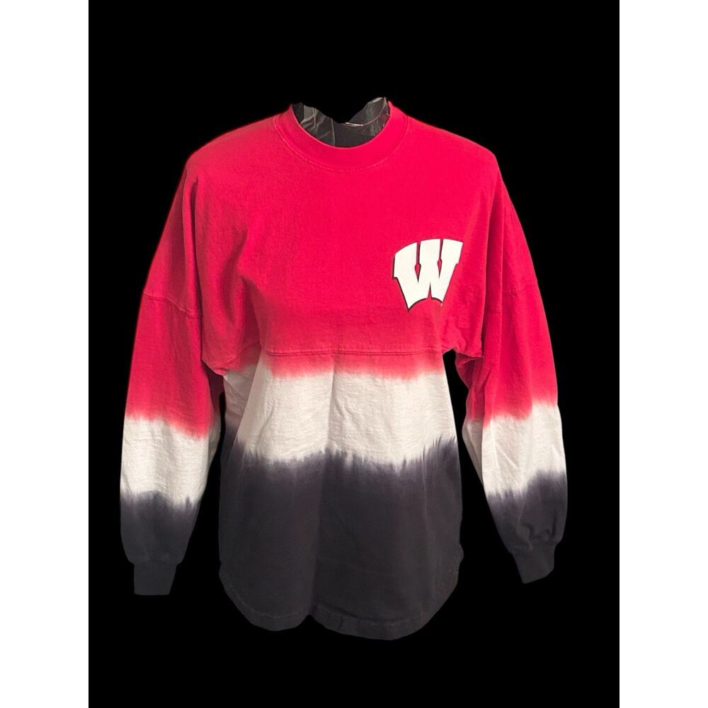 Wisconsin‎ Badgers Spirit Jersey Long Sleeve Oversized Shirt XS See Dimensions